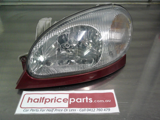 Daewoo Lanos Left Hand Front Headlight With Lower Moulding Reconditioned Used Part