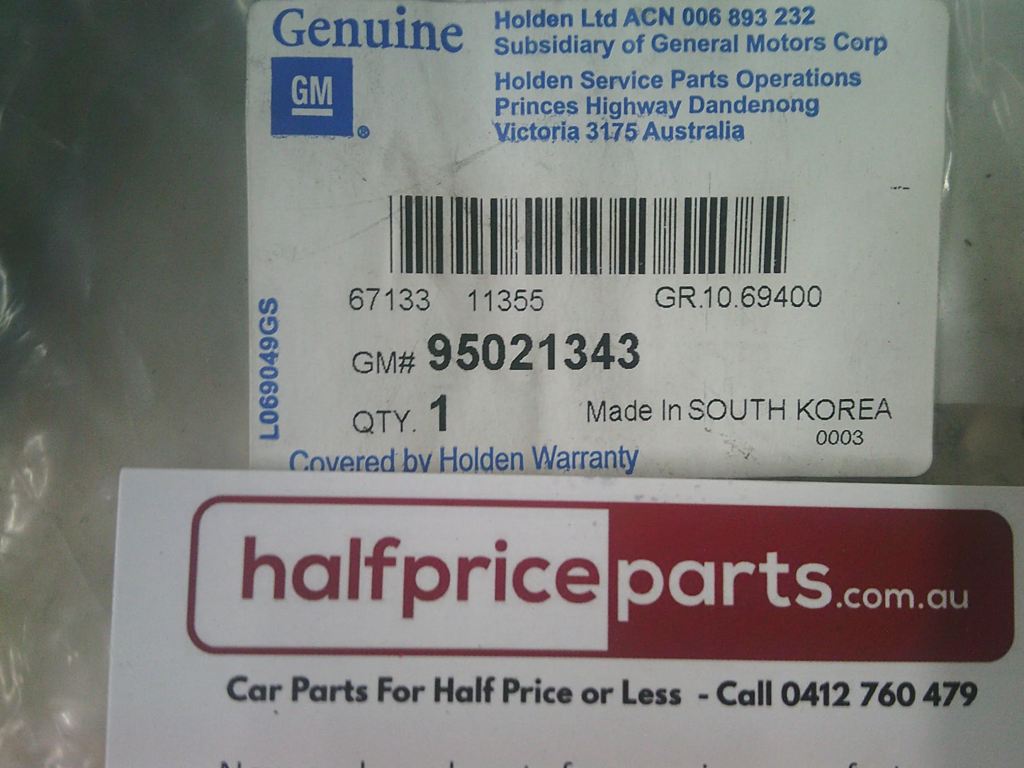 Holden JH Cruze Genuine Left Hand Rear Door Weather Strip Seal New Part