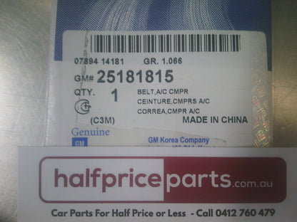 Holden TM Barina Spark Genuine Serpentine Belt - New Part