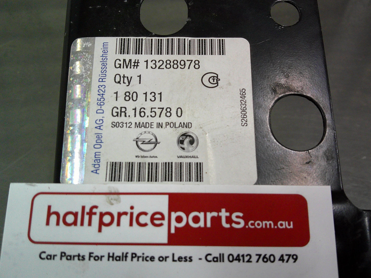 Holden Astra J Genuine Right Hand Cross Member Support New Part