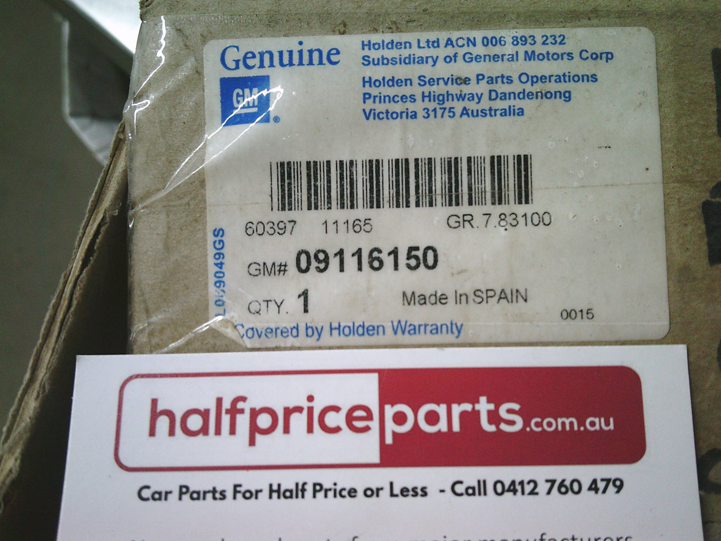 Holden Barina XC Combo Genuine Rear Bumper Bar Impact Absorber New Part