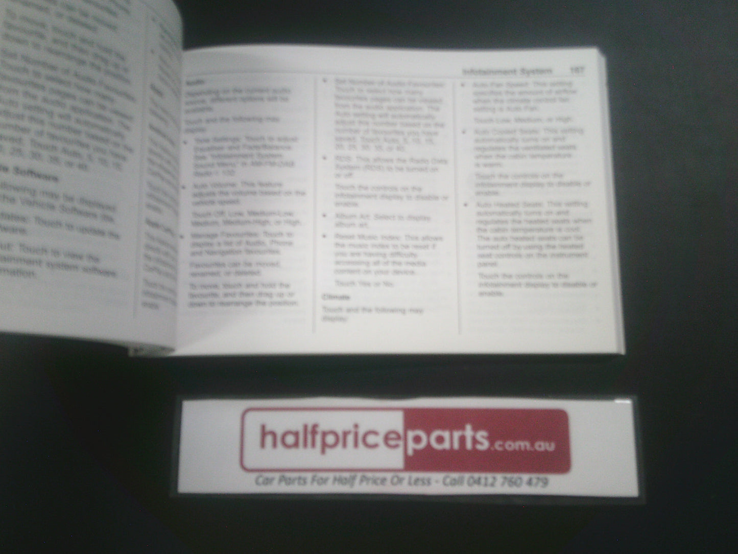Holden Acadia Genuine Owners Manual New Part