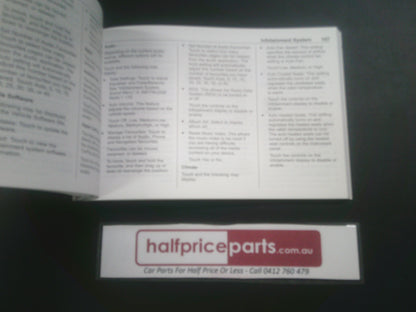 Holden Acadia Genuine Owners Manual New Part