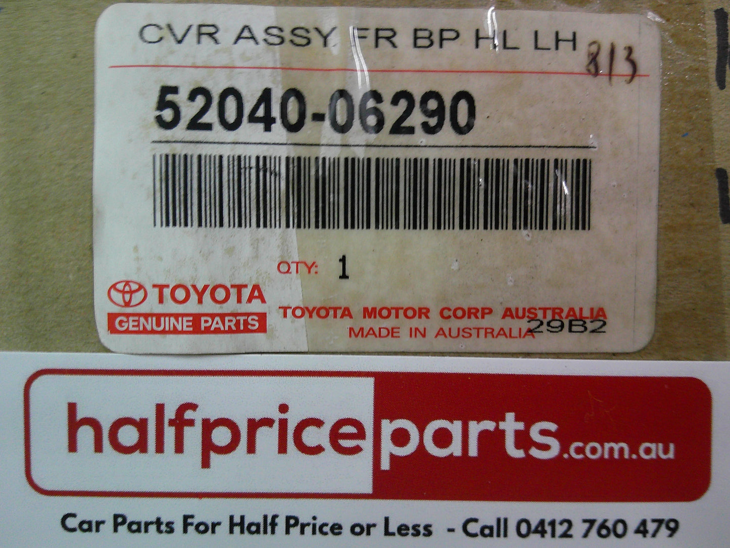 Toyota Camry Genuine Left Hand Front Lower Fog Light Bezel And Lower Grille Half New Part