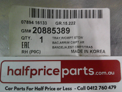 Holden CG5 Captiva Genuine Right Hand Rear Compartment Storage Tray New Part