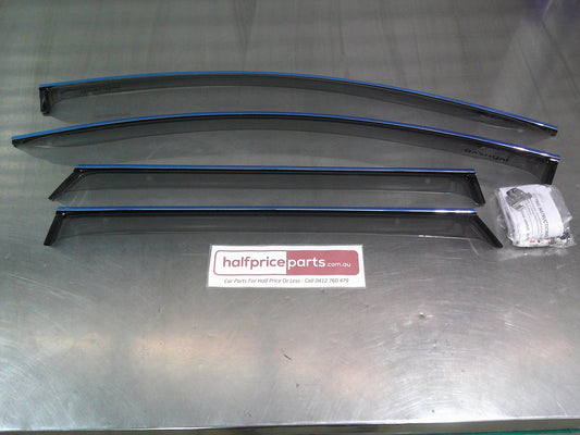 Nissan Qashqai J11 Genuine Slim Line Weather Shields Set Of 4 With Fitting Kit New Part