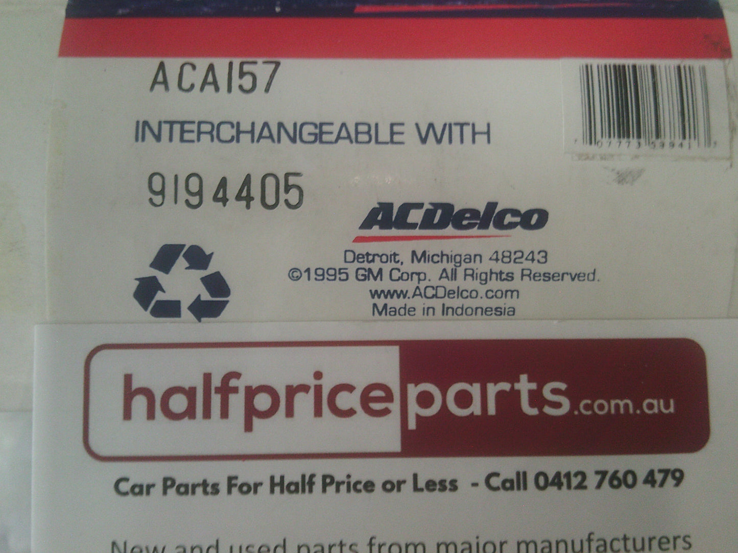 Holden AH/TS Astra Genuine Air Filter New Part