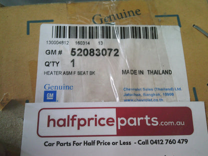 Holden RG Colorado Genuine Right Hand Front Seat Cushion Heater Pad New Part