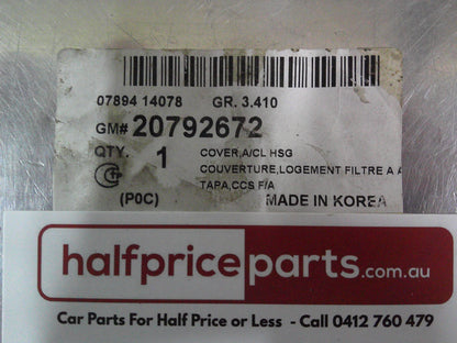 Holden CG7 Captiva Genuine Upper Air Box Lid (housing) New Part