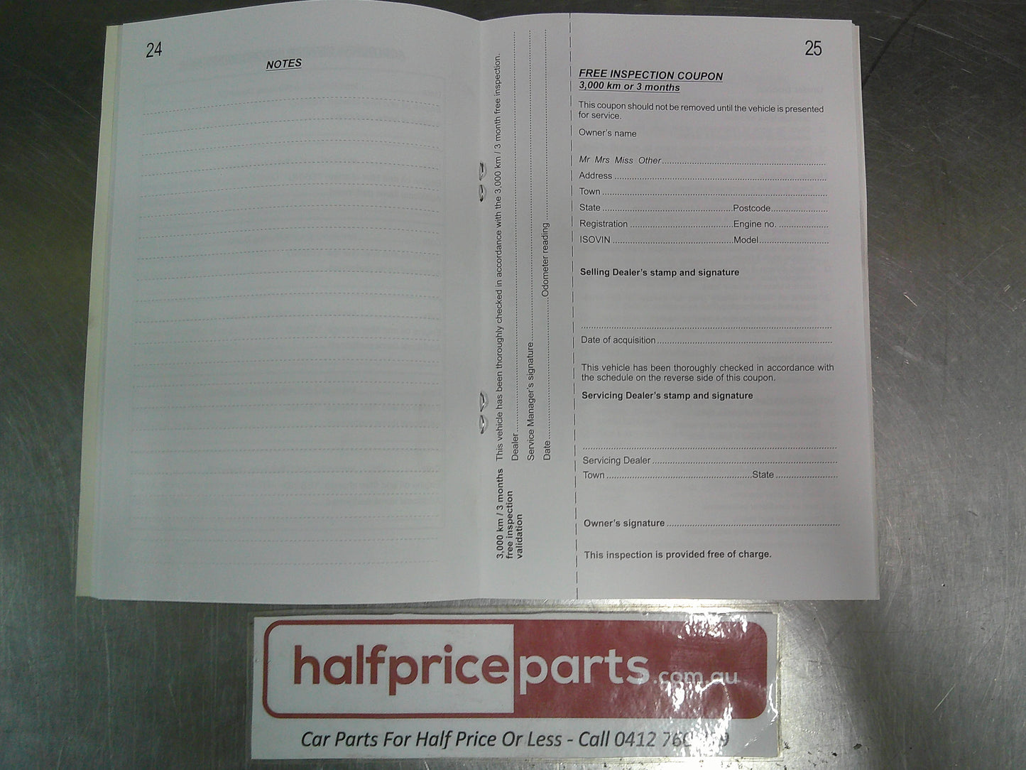 Holden CG Captiva Series II Genuine Service Warranty Book New Part