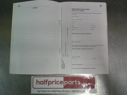 Holden CG Captiva Series II Genuine Service Warranty Book New Part