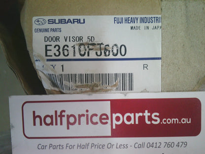 Subaru Impreza/XV Genuine Weather Shield Kit (Read Ad INCOMPLETE SET)  New Part