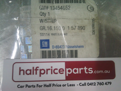 Holden ZB Commodore Genuine Right Hand Rear Door Weather Strip Seal New Part