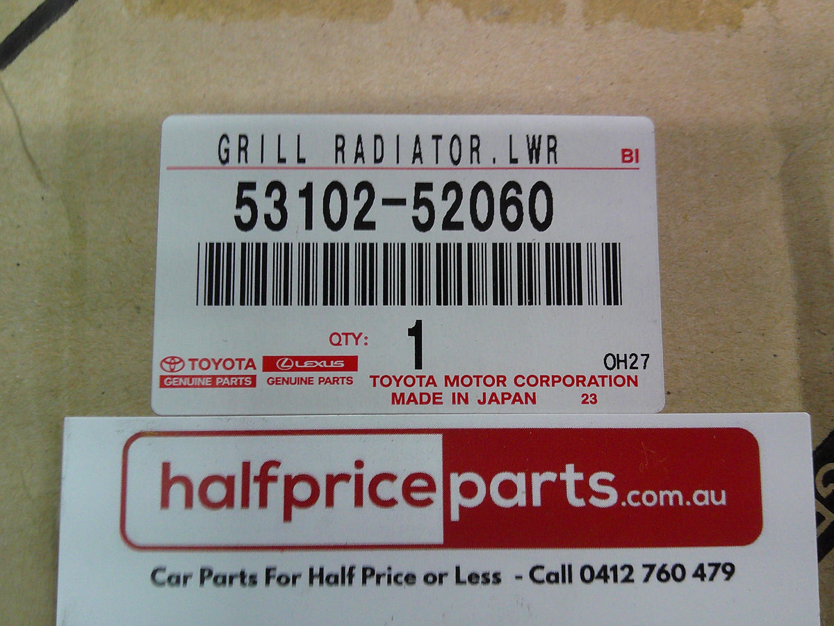 Toyota Yaris Genuine Front Lower Radiator Grille Sub Assembly (Black) New Part