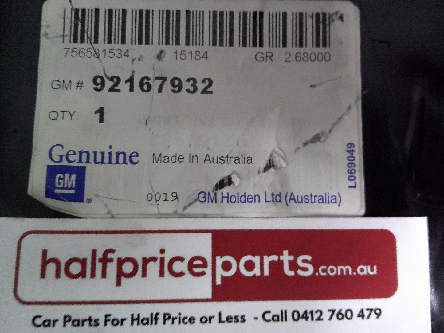 Holden Monaro Genuine Right Hand Rear Tail Light Panel New Part