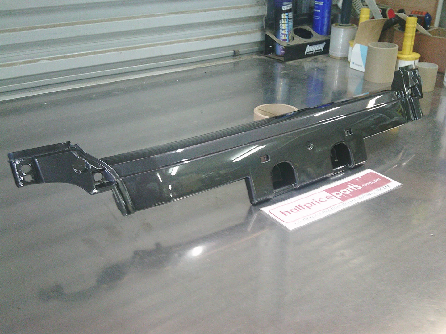 Mitsubishi Pajero Genuine Front License Plate Support Bar Trim (Factory Grey) New Part