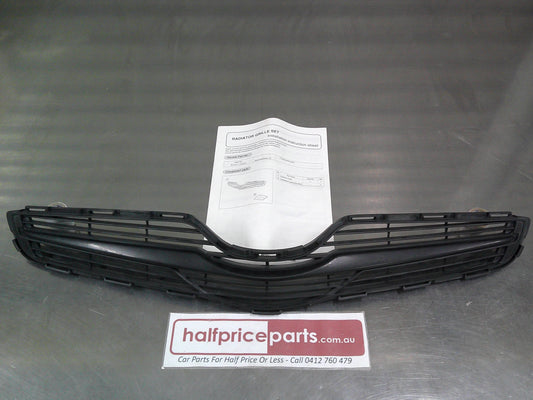 Toyota Yaris Genuine Front Upper Radiator Grille (Factory Black No Emblem) New Part