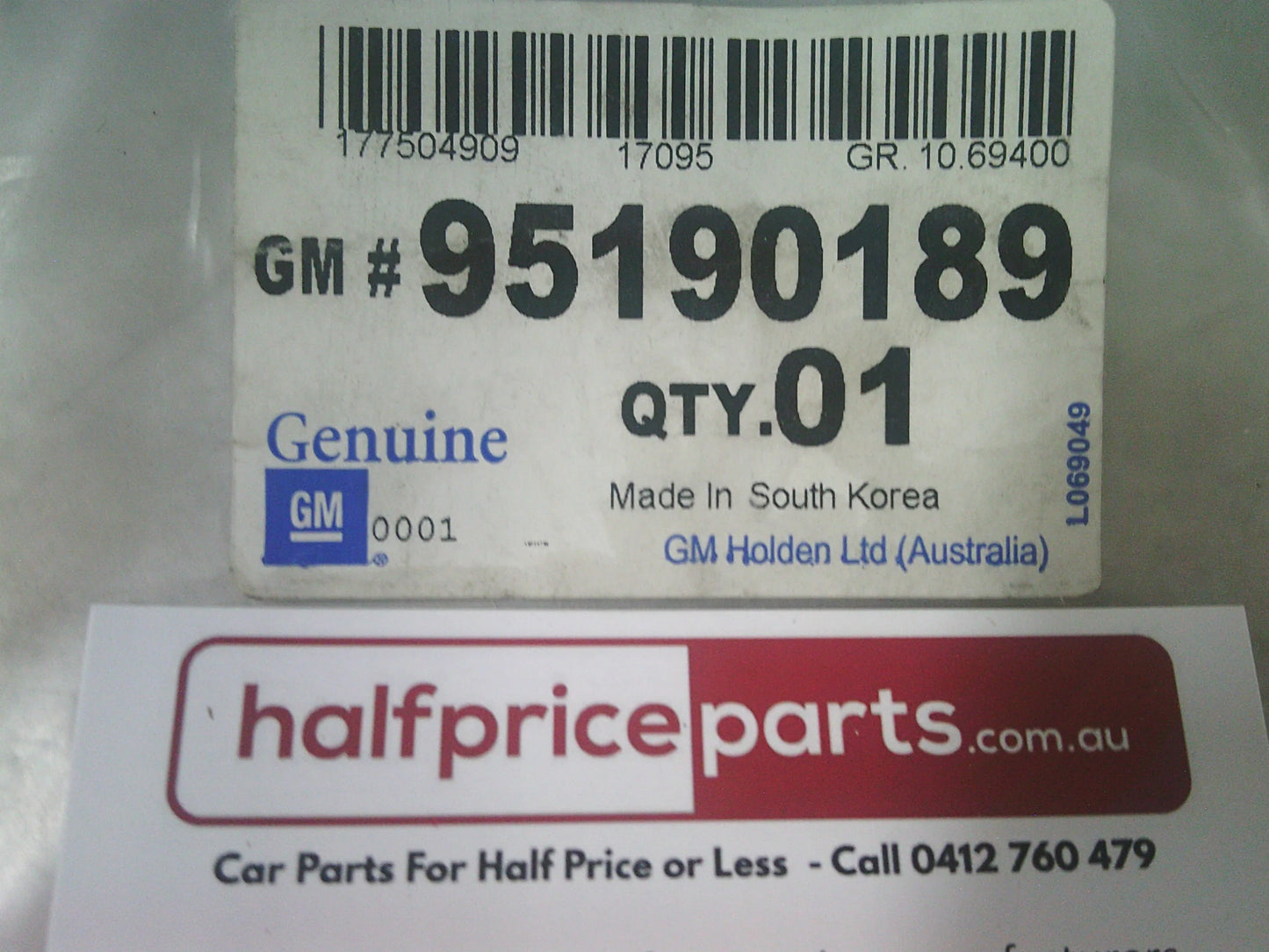 Holden Spark Genuine Left Hand Rear (Passenger) On Body Weatherstrip New Part