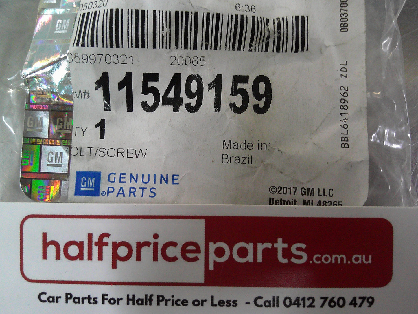 Holden Genuine Steering Column Lock Control Module Bolt New Part