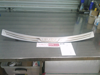 Isuzu MU-X Genuine Rear Load Area Bumper Scuff Plate (Chrome/Satin) New Part