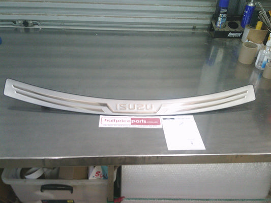 Isuzu MU-X Genuine Rear Load Area Bumper Scuff Plate (Chrome/Satin) New Part