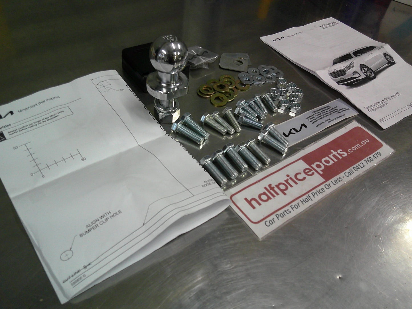Kia Carnival YP/PE Genuine Tow Bar Bolt Kit With Tow Ball New Part