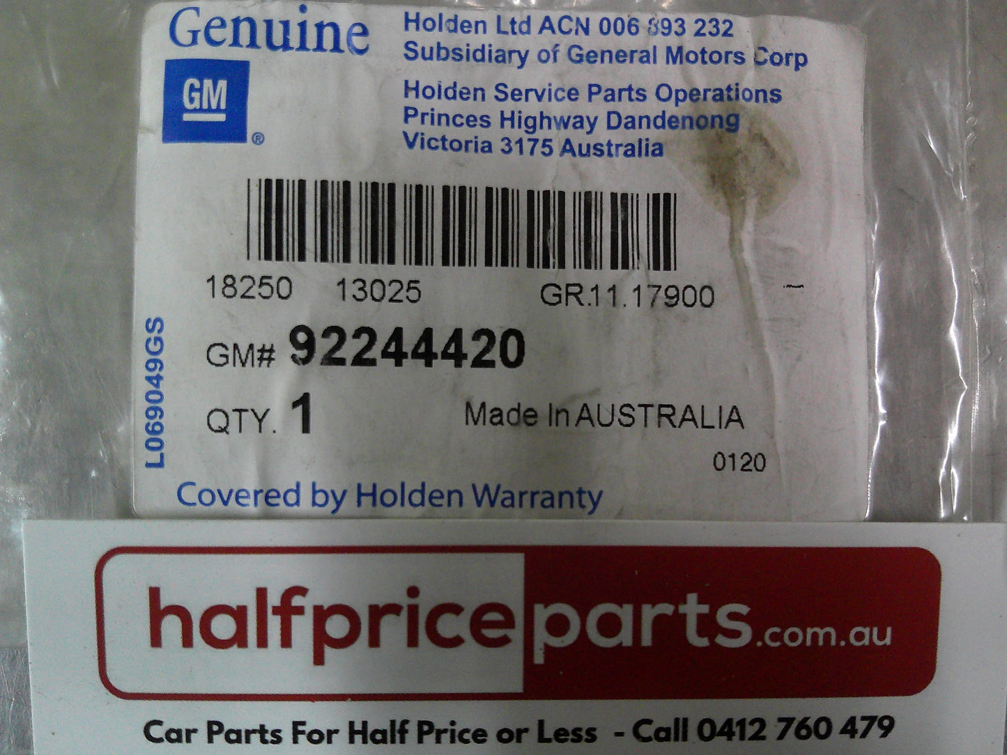 Holden VE Commodore Genuine Rear Door Sill Plate Cover New Part