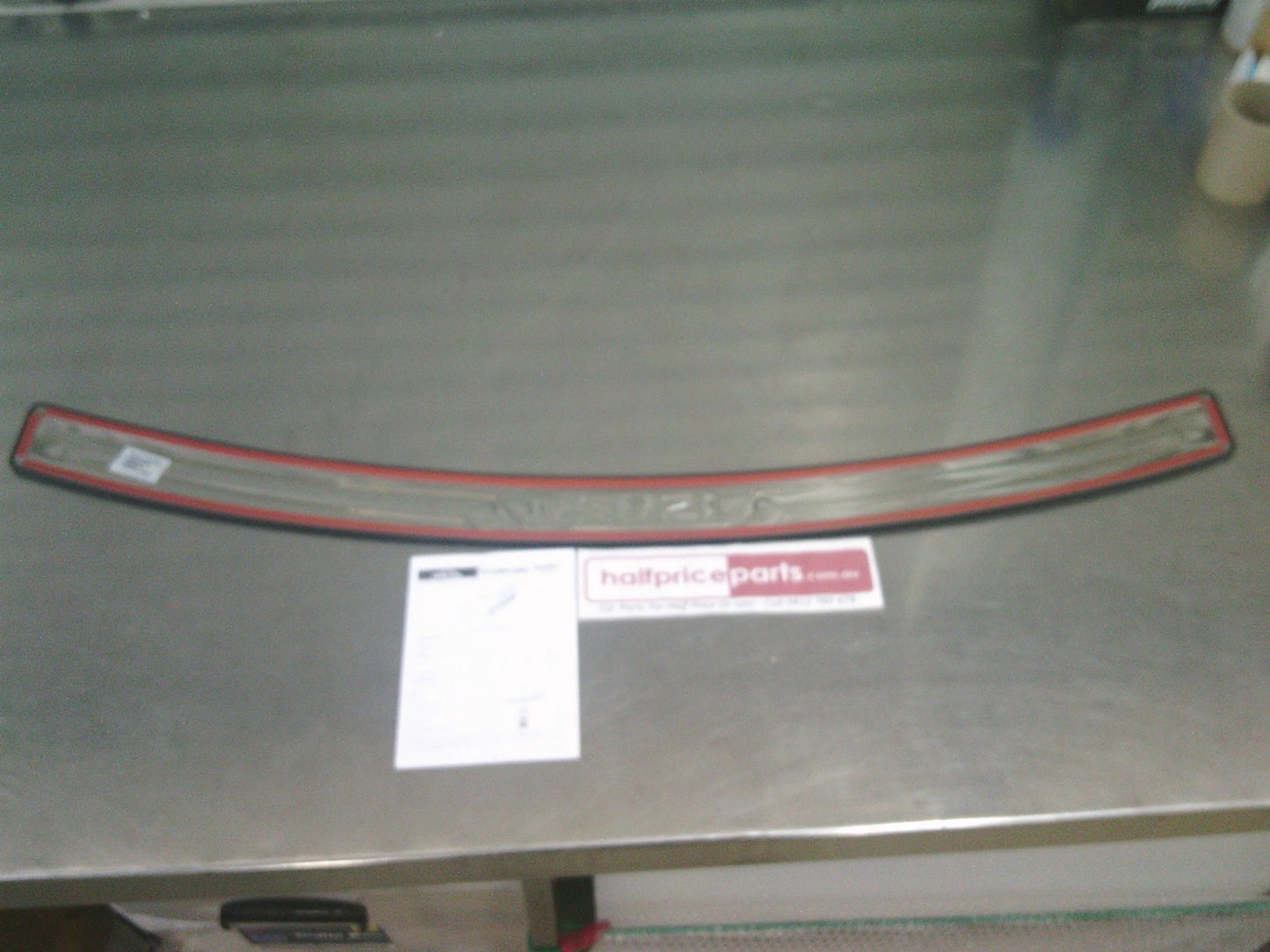 Isuzu MU-X Genuine Rear Load Area Bumper Scuff Plate (Chrome/Satin) New Part