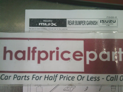 Isuzu MU-X Genuine Rear Load Area Bumper Scuff Plate (Chrome/Satin) New Part