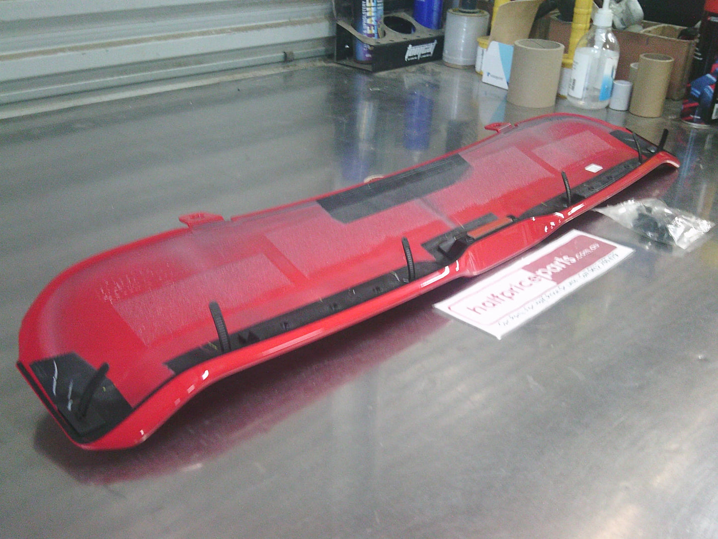 Honda Civic Hatch Genuine Center Rear Lower Spoiler (Rallye RED) New Part