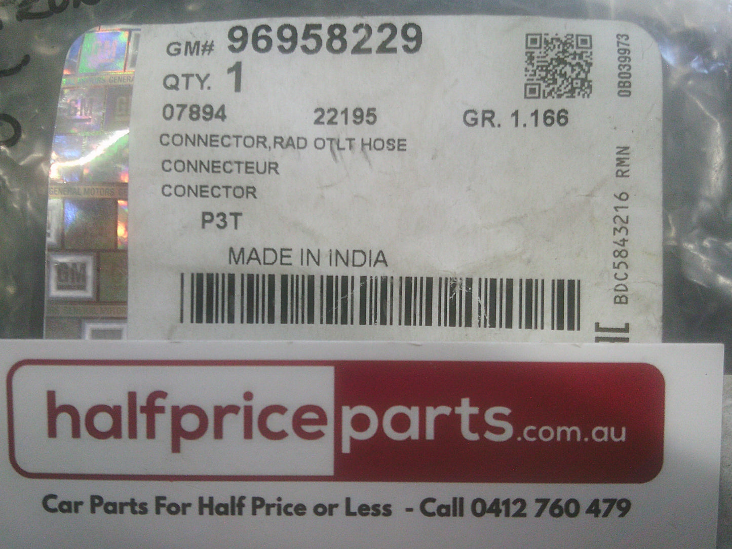 Holden Trax Genuine Front Lower Hose Connector New Part