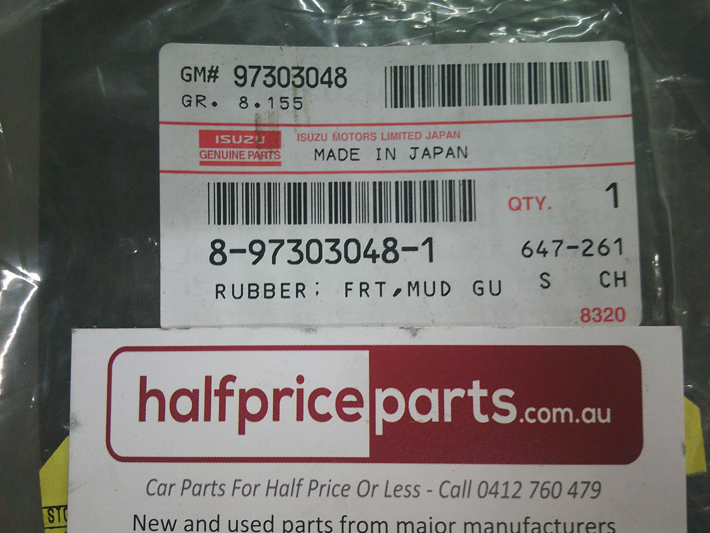 Holden TF Rodeo Genuine Front Mud Flap - New Part