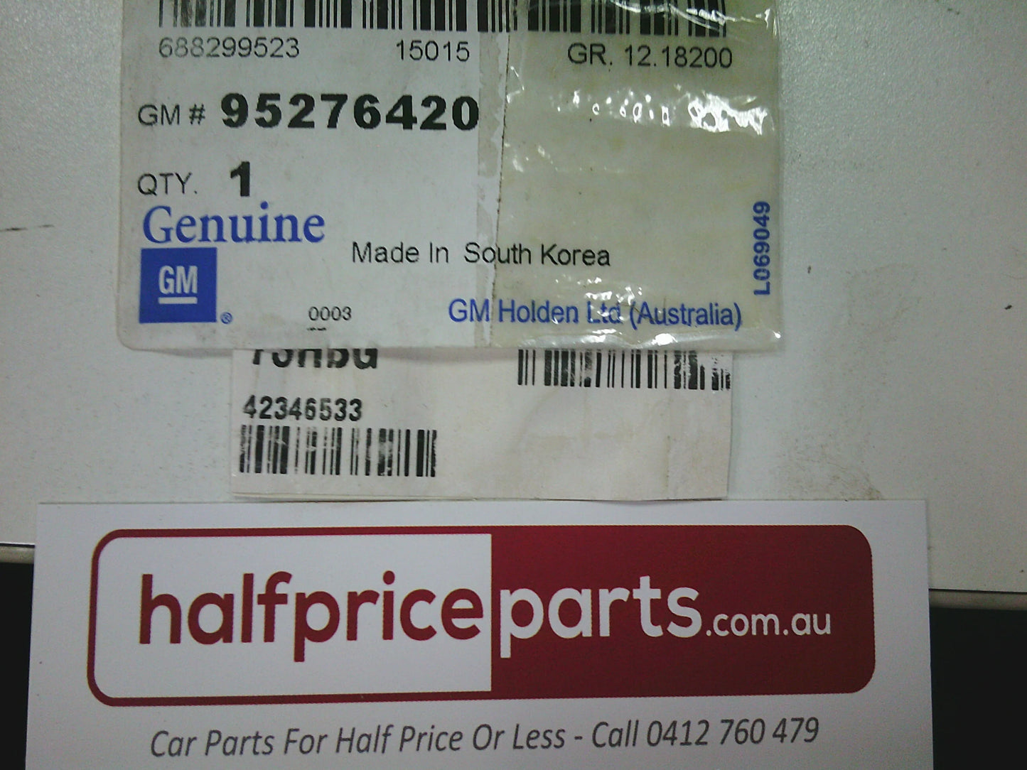 Holden Captiva CG Genuine Lift Gate Applique w/Plate Lights -New Part