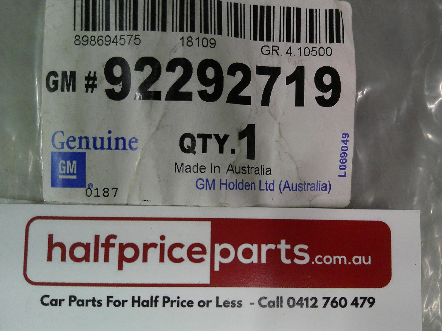 Holden WN Caprice Genuine Right Hand Front Seat Belt Cover Trim New Part