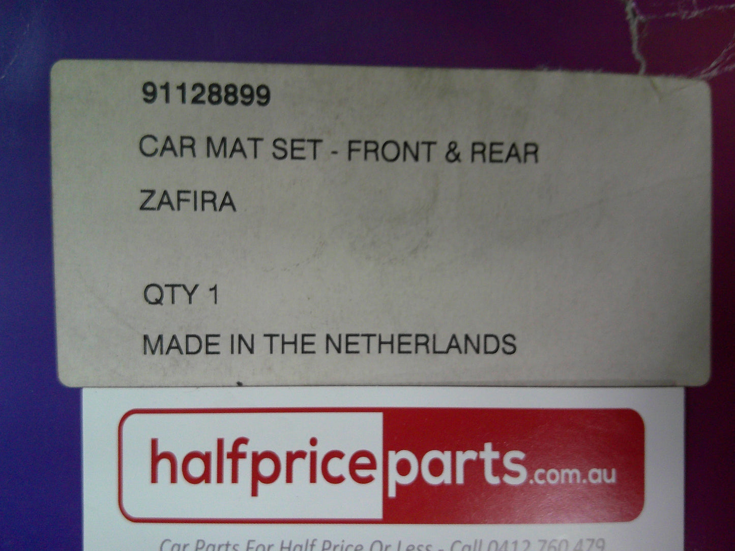 Holden Zafira Genuine Front/Rear Carpet Mat Set New Part