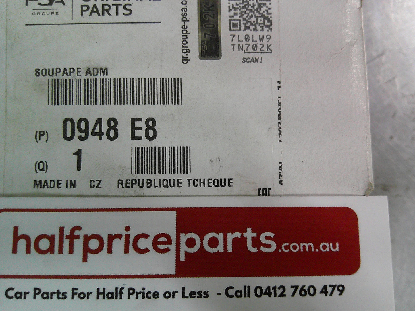 Citroen DS3/Mini/Peugeot Genuine Inlet Valve New Part