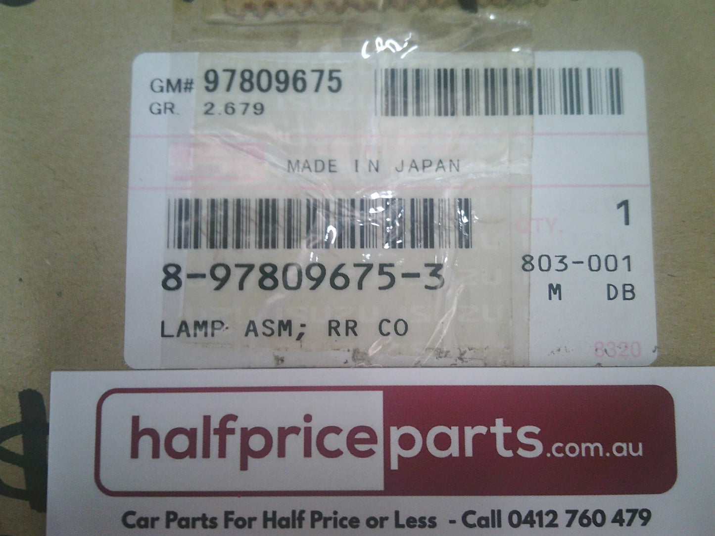 Holden Jackaroo Genuine Left Hand Rear Tail Light Assembly New Part