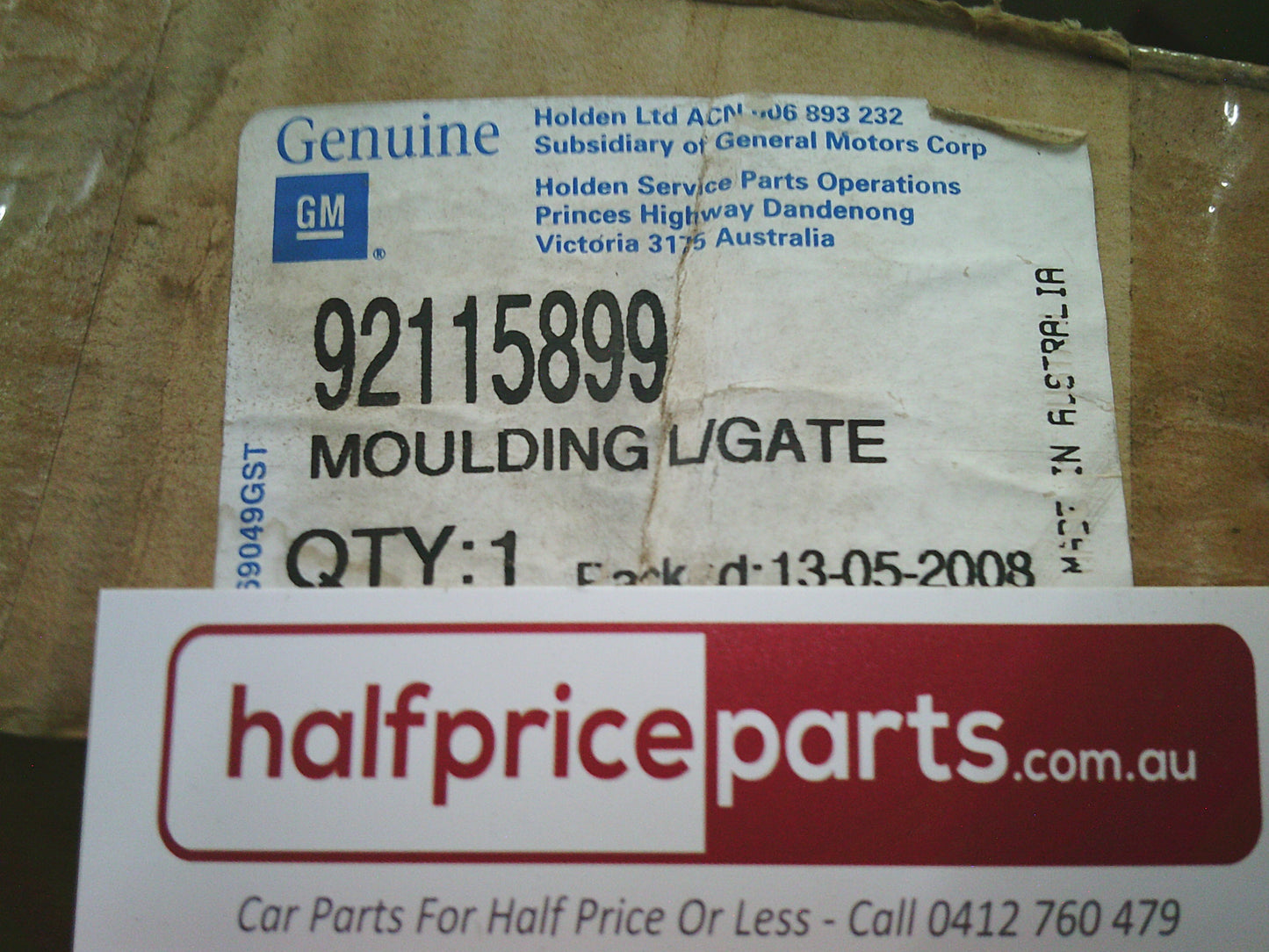 Holden VY/VZ Commodore Wagon Series II Genuine Rear Top Window Tail Gate Upper Trim New Part