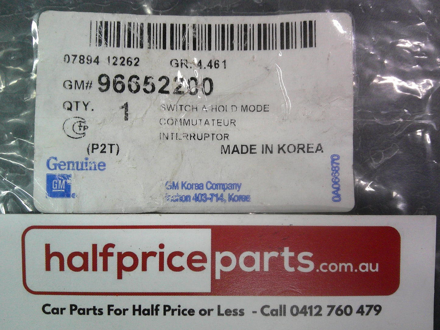Holden TK Barina Genuine Hold Switch New Part
