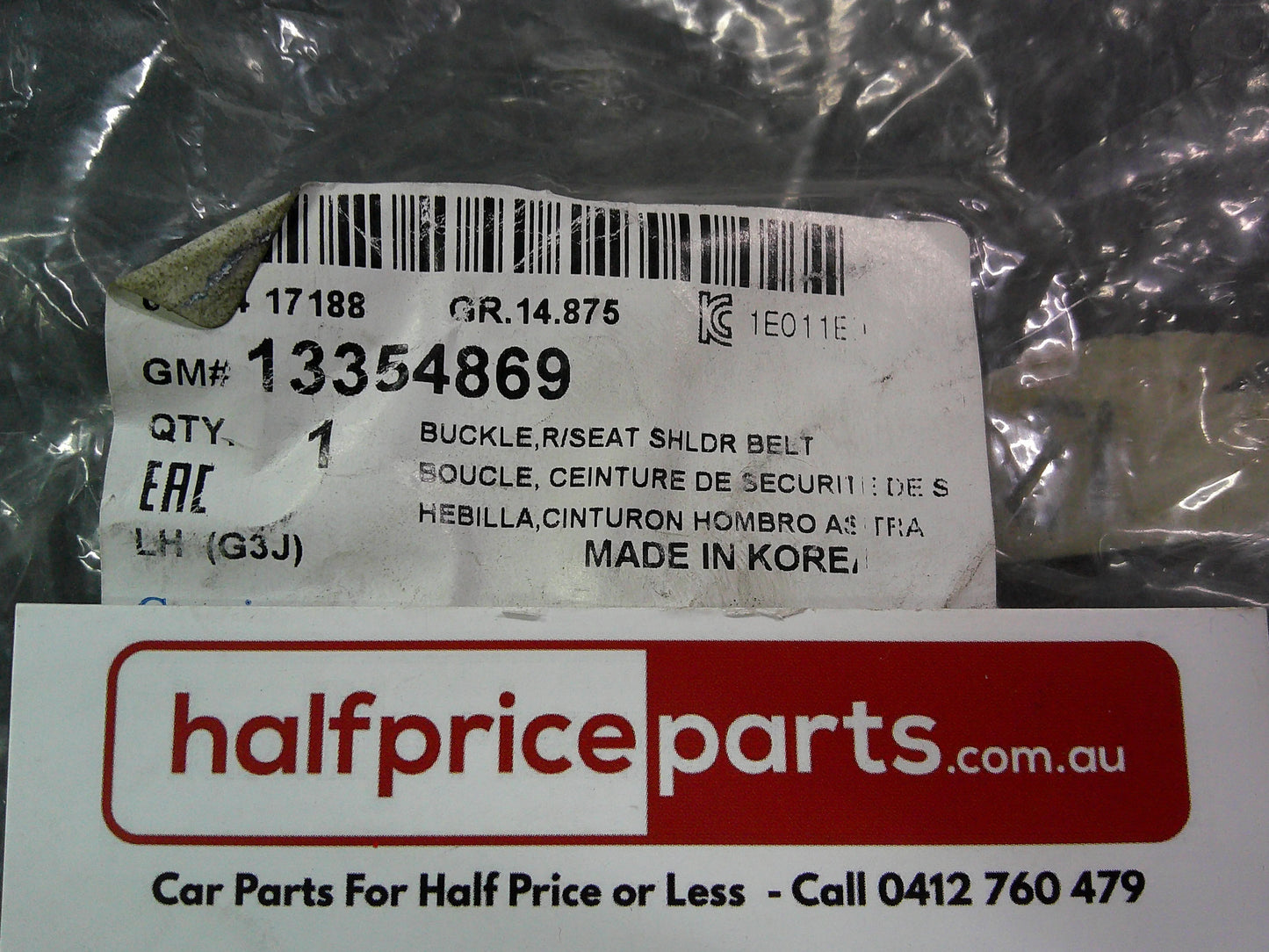 Holden J Astra Genuine Rear Left Seat Belt Buckle New Part
