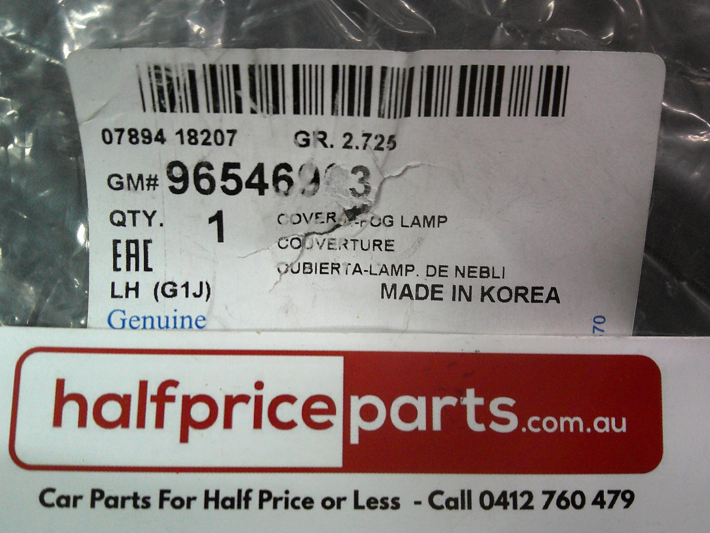 Daewoo Lacetti/Holden Viva Genuine Left Hand Front Fog Lamp Cover New Part