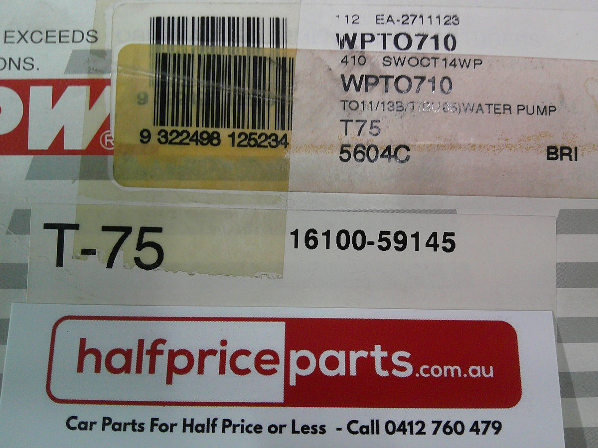 NPW Water Pump With Clutch Fluid Hub Suits Toyota Dyna BU61/BU62/BU68/BU80/BU82/BU85 New Part