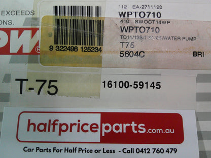 NPW Water Pump With Clutch Fluid Hub Suits Toyota Dyna BU61/BU62/BU68/BU80/BU82/BU85 New Part