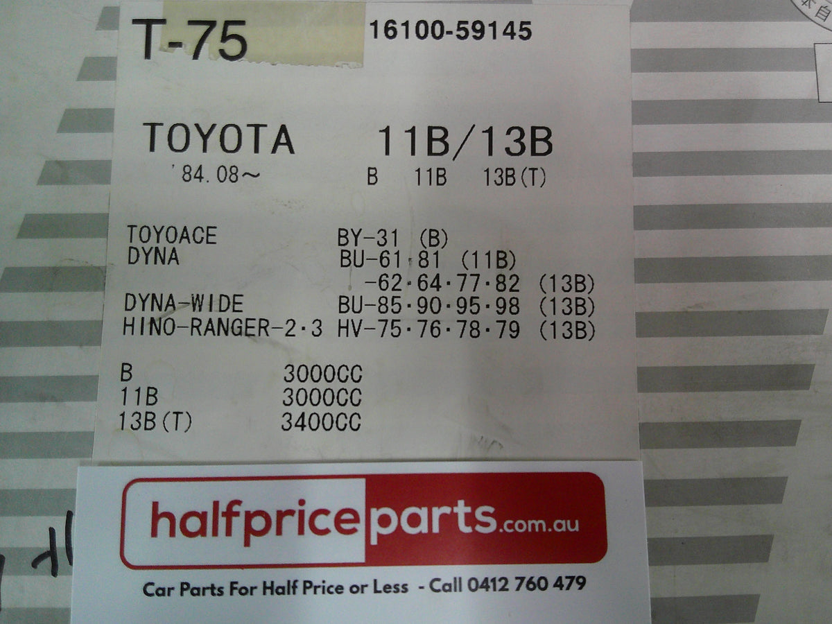 NPW Water Pump With Clutch Fluid Hub Suits Toyota Dyna BU61/BU62/BU68/BU80/BU82/BU85 New Part