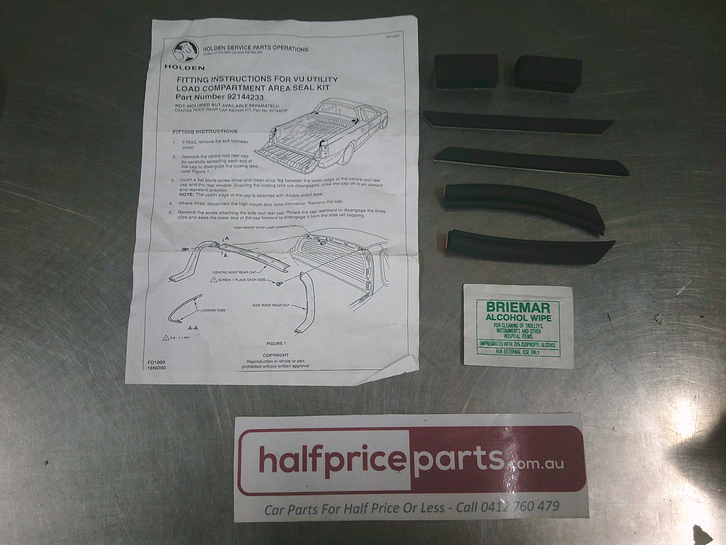 Holden VZ Commodore Calais/Monaro Ute Genuine Hard Lid Seal Kit -  New Part