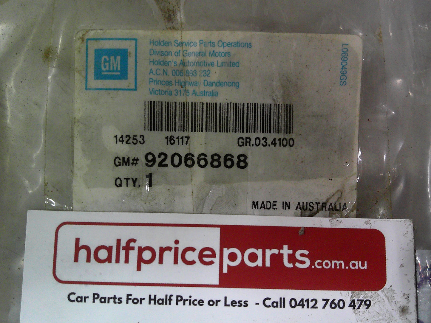 Holden VE Commodore/WM Caprice 3.6Ltr V6 Genuine Upper Air Box Housing Cover New Part