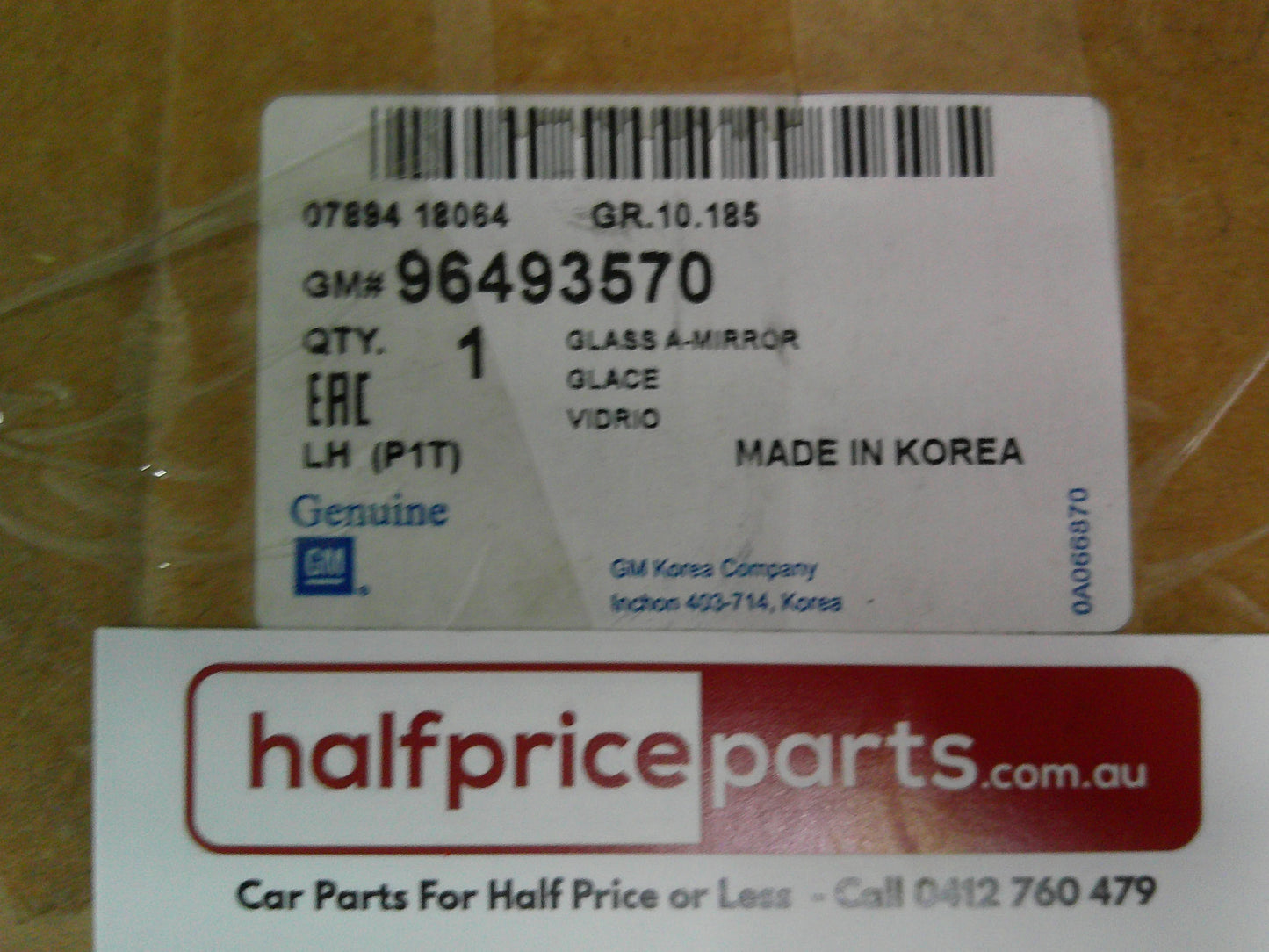 Hilden XC Barina Genuine Left Hand Outer Mirror Glass Heated New Part