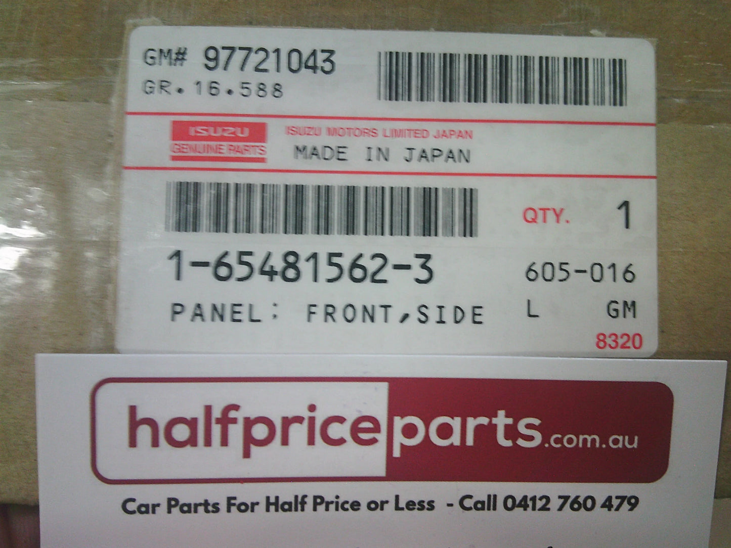 ISUZU FVR FTR Genuine Front Right Side Cornel Body Panel (Factory White) New Part