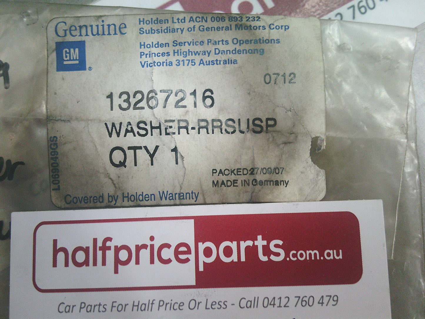 Holden AH Astra Genuine Rear Axle Mount Washer Bushing - New Part