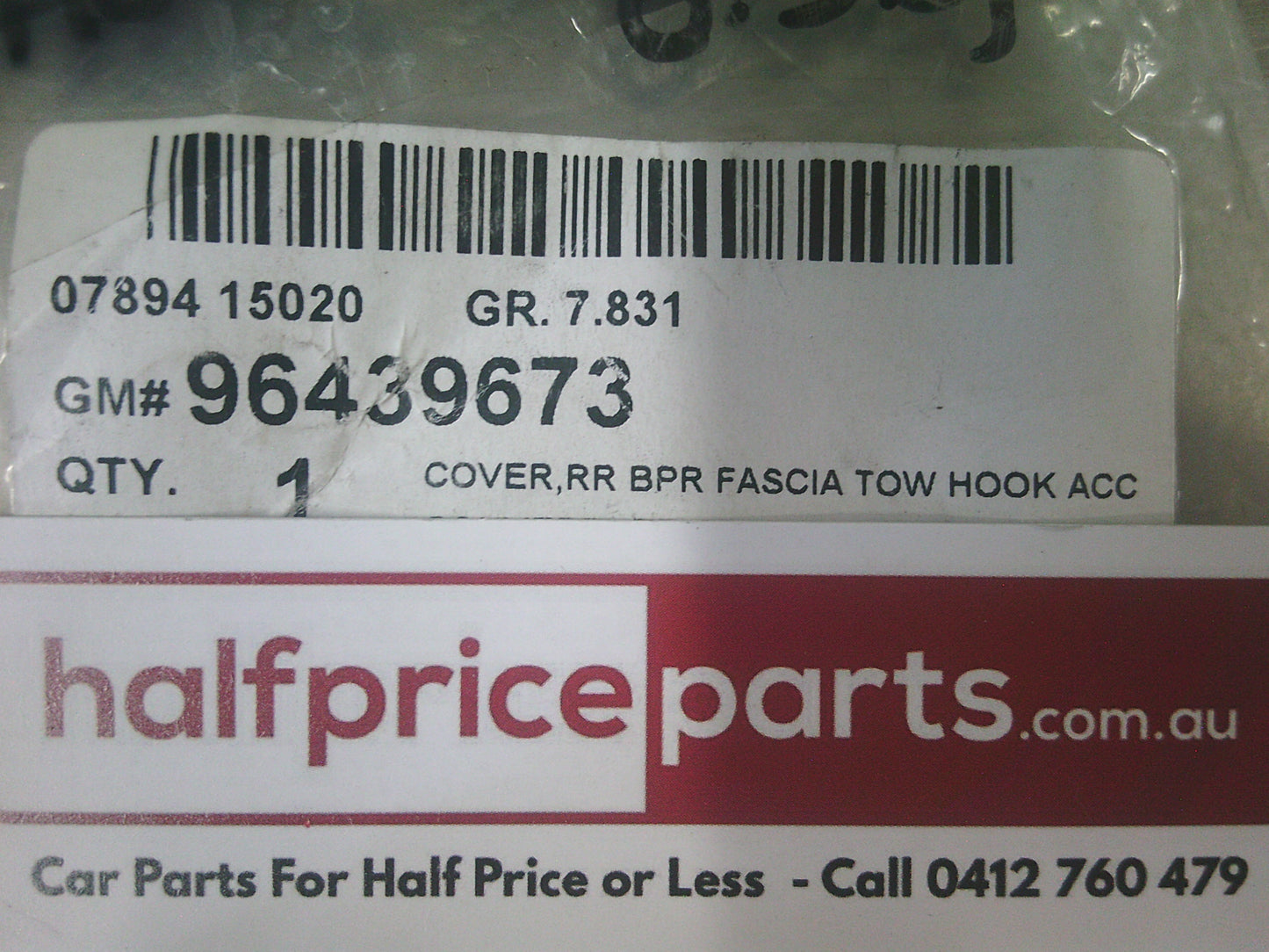 Holden Captiva Genuine Rear Bumper Tow Hook Cover - New Part